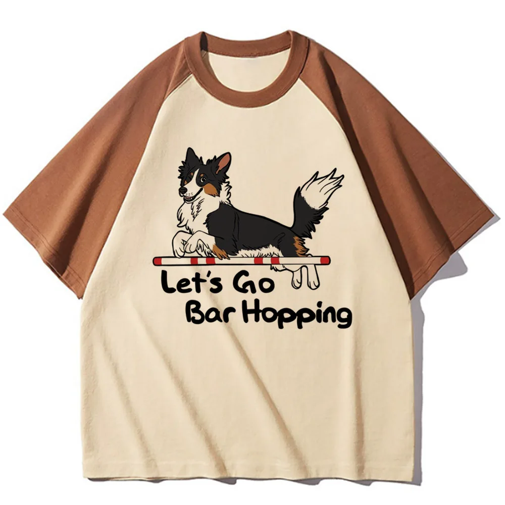 Border Collie tshirt women printed design summer funny t shirt female harajuku anime clothing