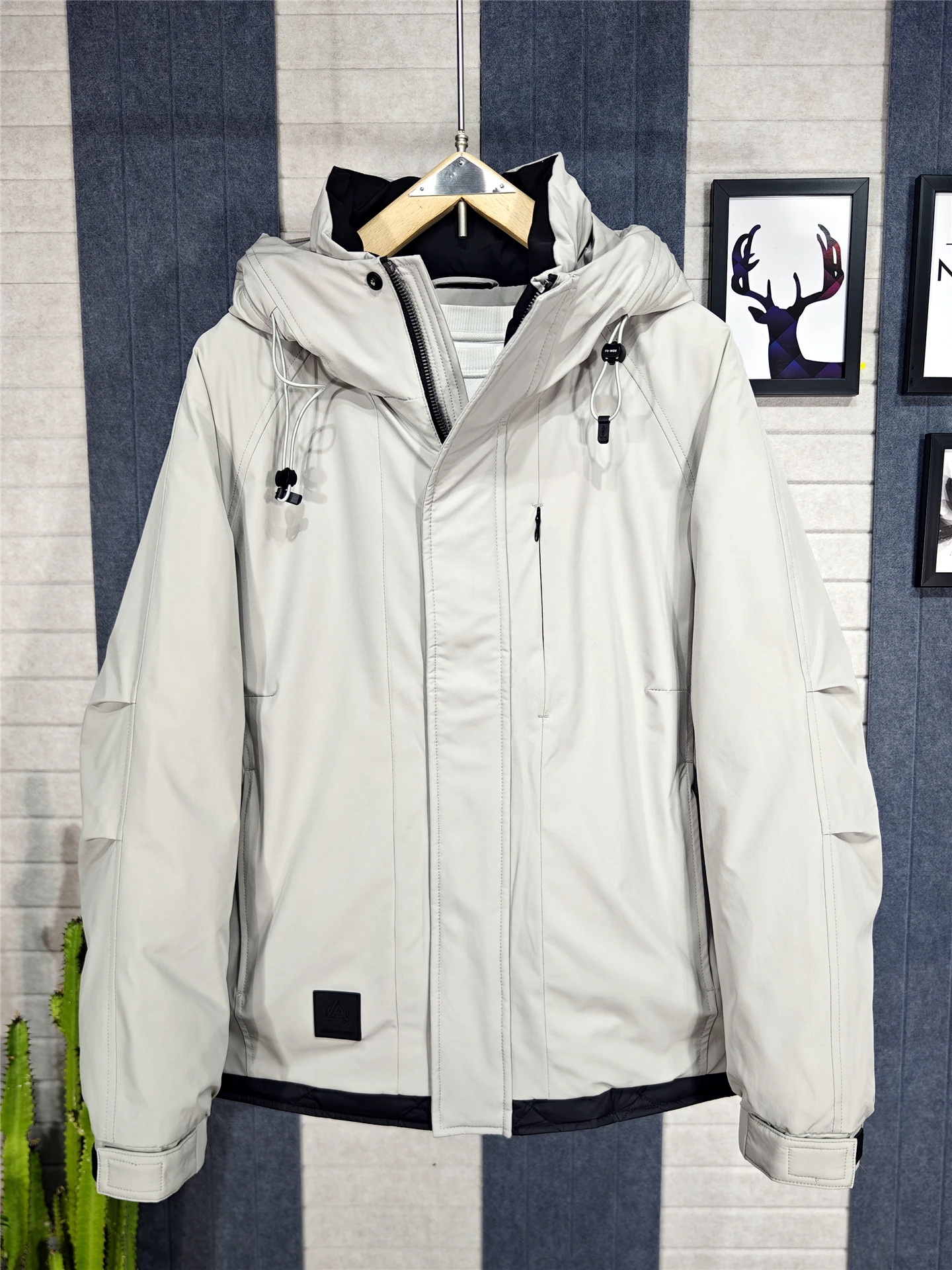 

Мужская зимняя куртка Warmth Du down Jaet: повседневная, из полиэстера, с несъемным капюшоном, 90% наполнитель из утиного пуха, утолщенная