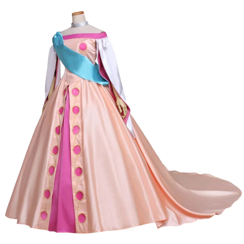 Princess Anastasia Fancy Cosplay Costume Pink Dress  For Adult Women Halloween Party Ball Gown