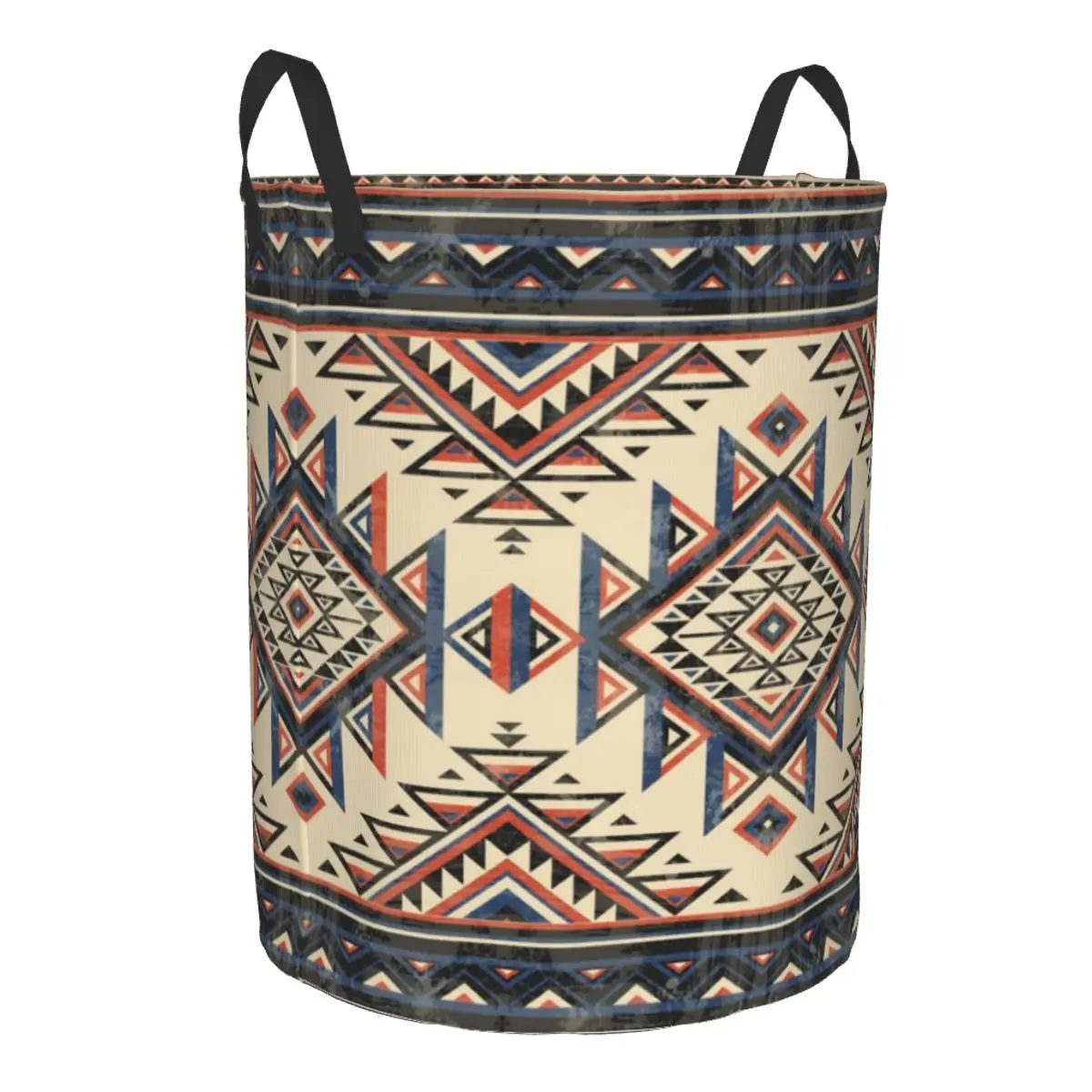 Custom Navajo Geometric Pattern Indian Print Ethnic Laundry Hamper Large Clothes Storage Basket Toy Bin Organizer for Kids