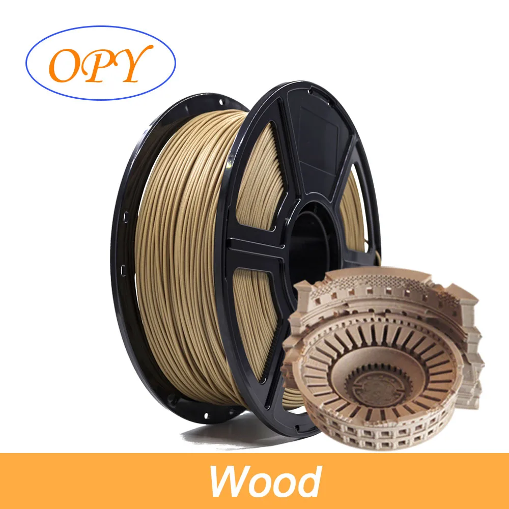 Opy Pla Wood Filament 1Kg 1 75Mm Wooden Pla Plastic 3D Printer Welding Rod 10M 100G Printing Materials Prototype Dropshipping