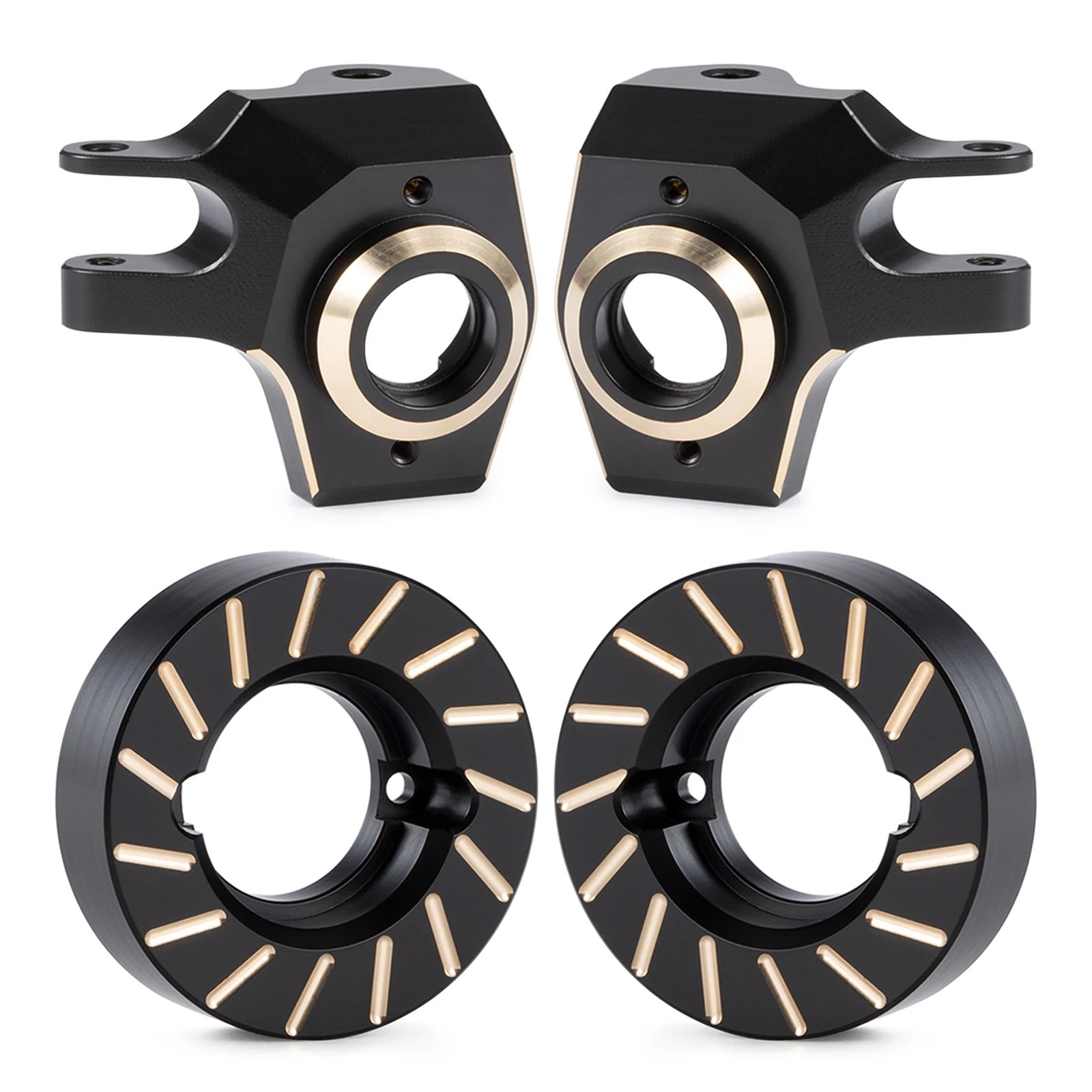 AR44 Axle Heavy Brass Steering Knuckle Weights C Hubs for 1/10 RC Crawler Axial SCX10 II 90046 90047 Upgrade Parts