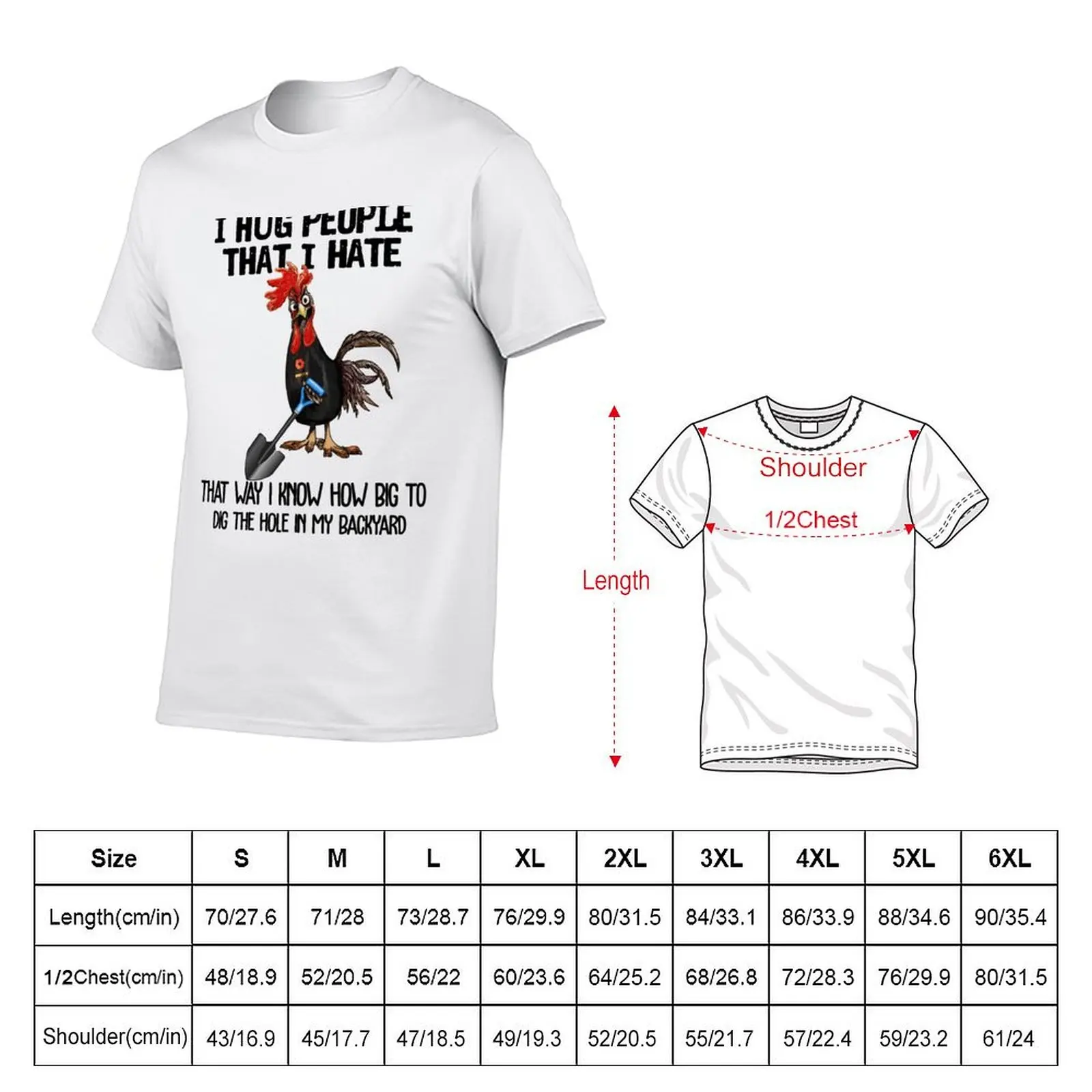 I Hug people That I Hate T-Shirt Casual Soft Cotton Short Sleeve Tee