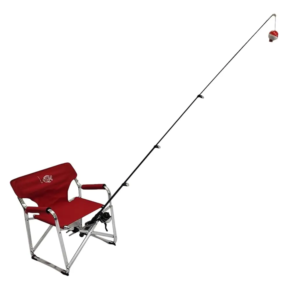 

Fishing Chair Small Size With Rod Holder - Premium Folding Aluminum Chair - Red
