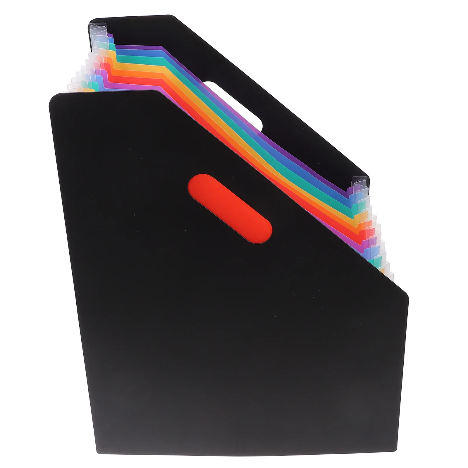 

Vertical Accordion File Organizer Large Capacity Colorful Inner Pages Office Document Holder Expanding File Folder Storage Bag