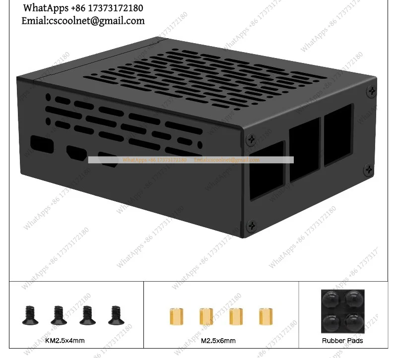 k06 Metal Case for Raspberry Pi 5 P580 Series PCIe M.2 NVMe SSD Shield Active Cooler