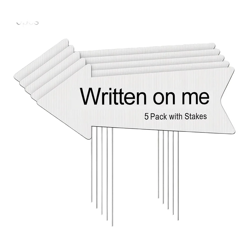 Garden Signs 17 X 6 Inches for blank Signboard Double-Sided Use Easy Installation Generous Size 17x6 Inches For Garden