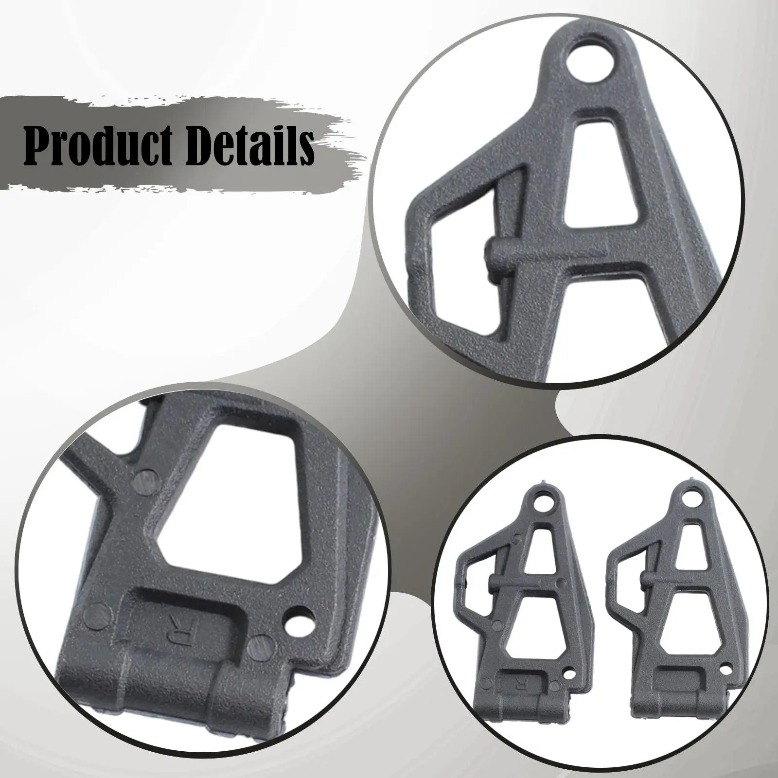 Brazos inferiores delanteros de coche teledirigido, piezas de repuesto a escala 1/18, brazos de suspensión A para coche de Control remoto 18103Pro 18101Pro, todoterreno eléctrico, 2 uds.