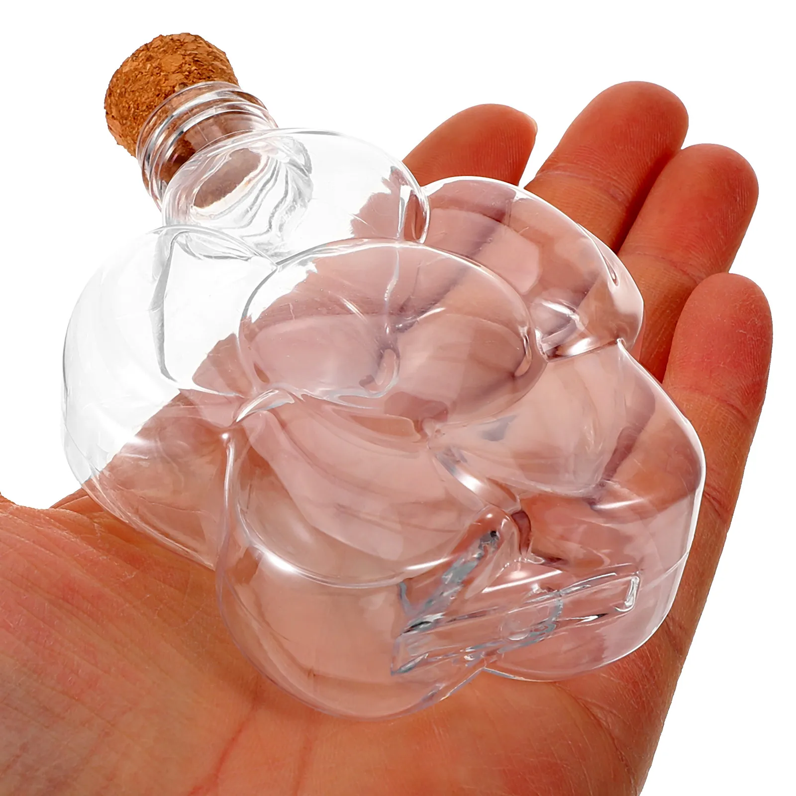 

25 Pcs 100ML Plastic Bottles Jars Butterfly Heart Pattern Wood Cork Stoppers Storage Party Decorations Beach Wedding Favor