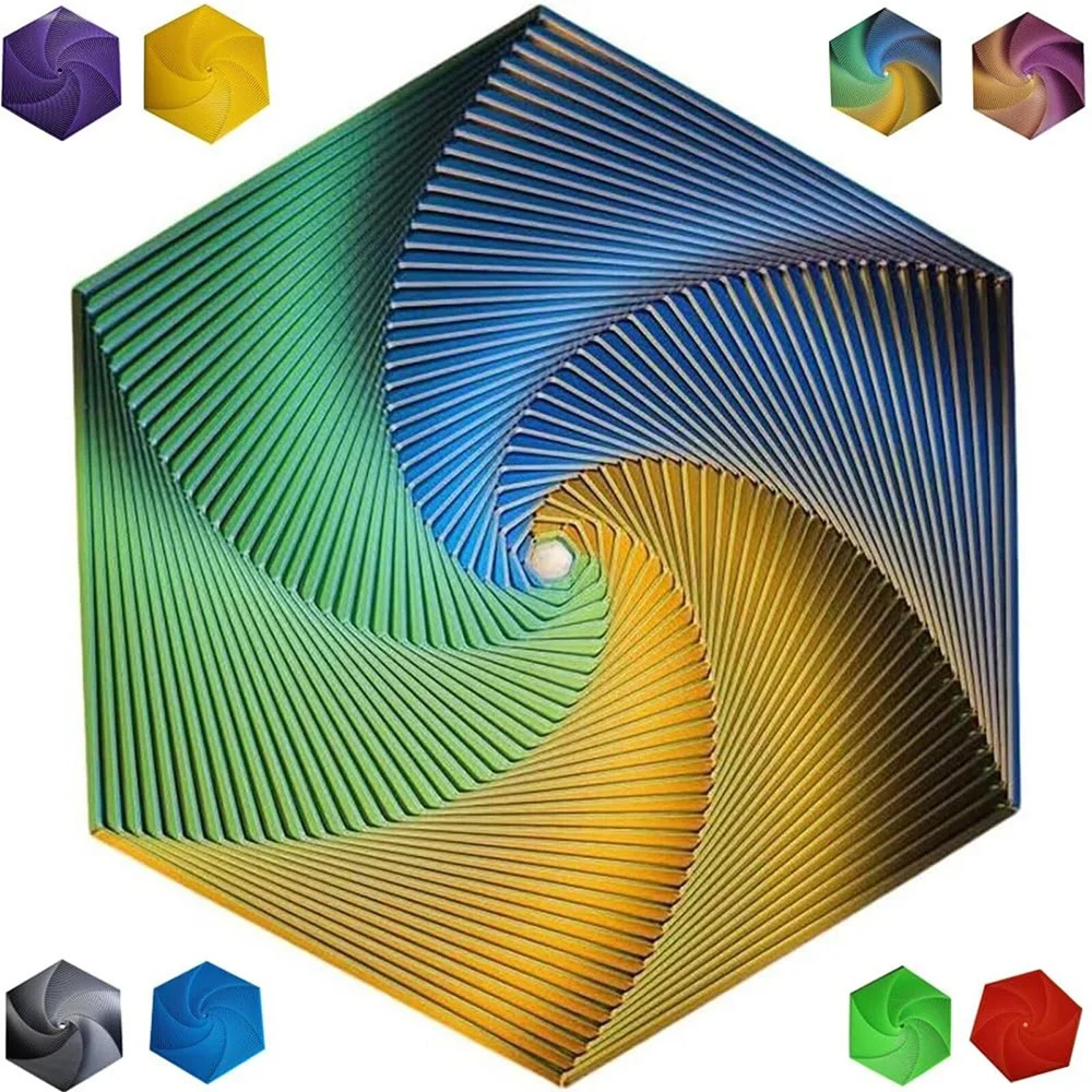 3d Printed Hexagonal Decompression Toys For Gift Colorful Unique Design And Shape Compact Exquisite Thoughtful Gift
