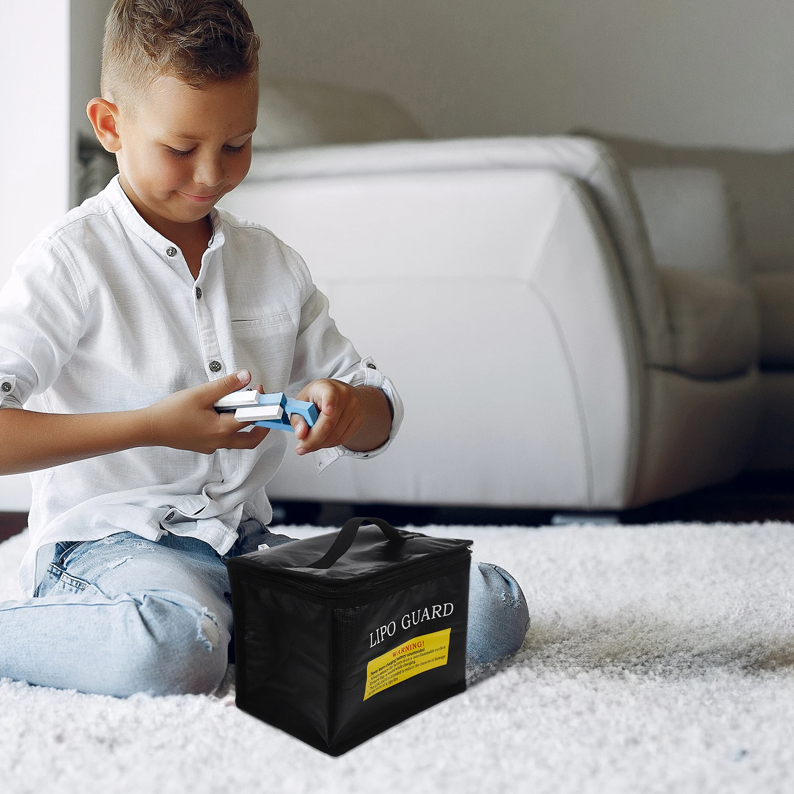 

Explosion-proof Bag Fireproof Storage Safe Charging Durable PVC Retardant Travel Small Size for Bike