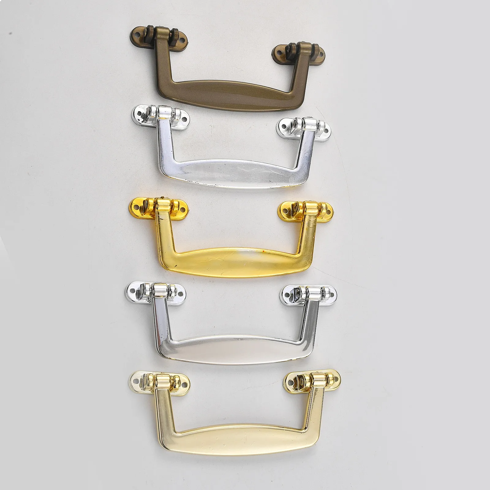 Plastic Luggage Handle for Aluminum Cosmetic Case Gold 125x48mm Gift Box Pull Handle