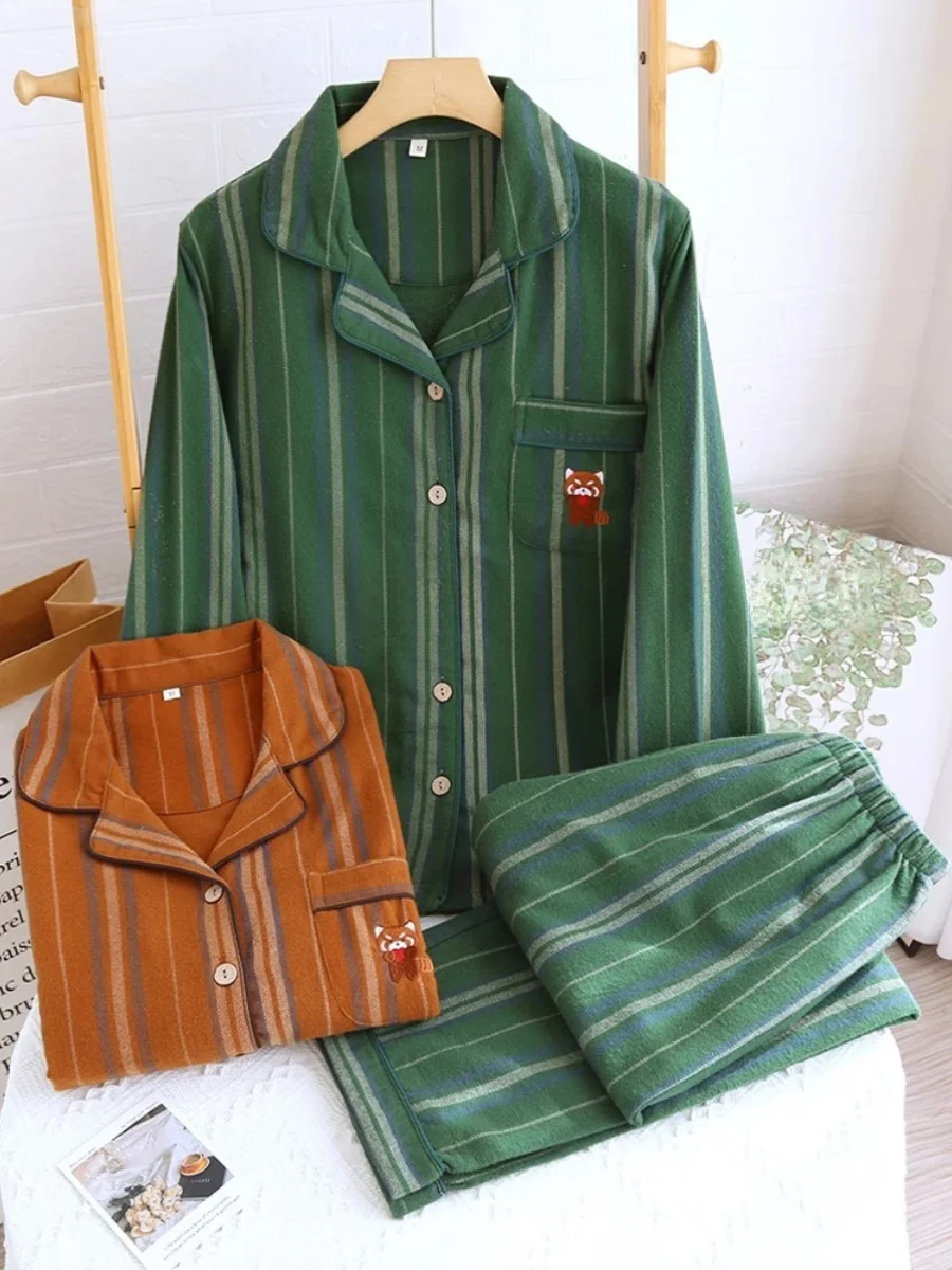 

Women's Pure Cotton Long Sve Spwear Set Thin Home Clothes Full Size Comfortable Breathable Spring Autumn Seasonal