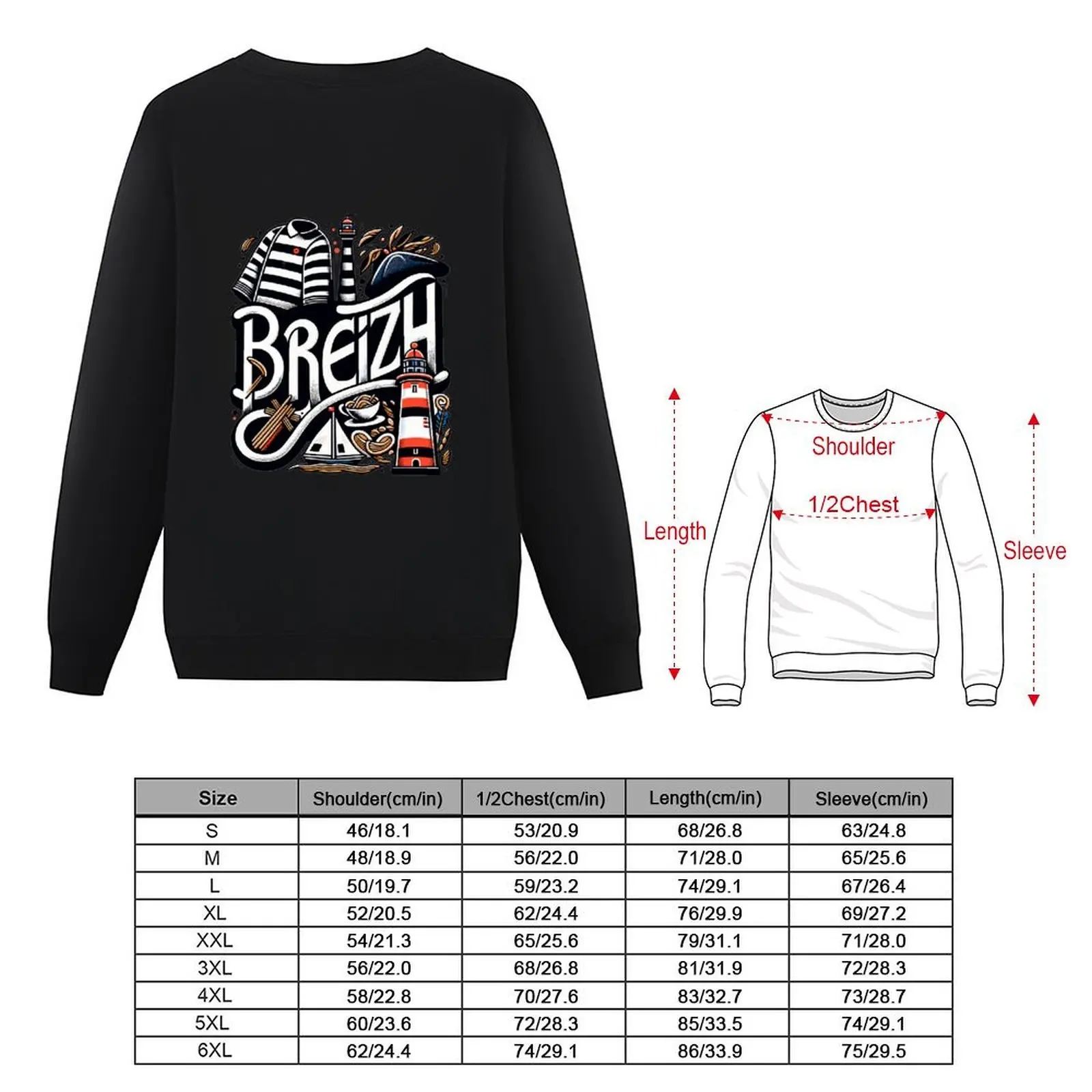 Breizh Spirit Pullover winter clothes men's coat blouse men's sweat-shirt set hooded sweatshirt
