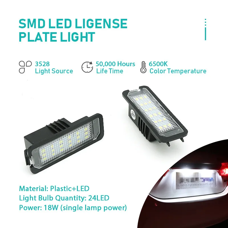 Car led License Plate Number Light For BMW e60 E39 M5 E70 E71 X5 X6 E60 M5 E90 E92 E93 M3 63267193293 BM2870102  Auto lights