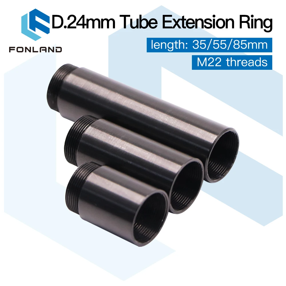 

FONLAND CO2 Extension Tube Extension Ring Suit Laser head O.D.24mm Lens Tube for CO2 Laser Cutting & engraving Machine