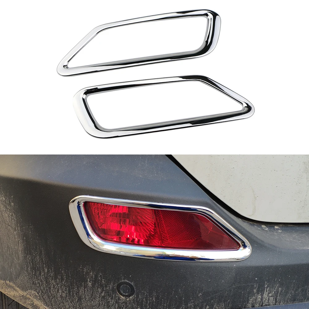 

Car Rear Fog Light Cover for Toyota Rav4 Rav 4 2014 2015 2016 2017 Back Lamp Frame Chrome Sticker Trim Accessories 2pcs