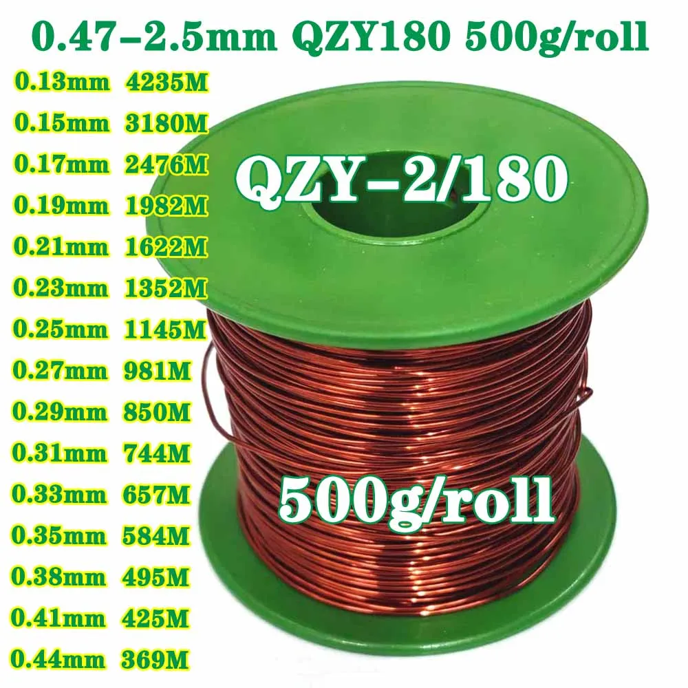 500g/roll High Temperature Polyester Imide Enameled Copper Wire 0.13-0.44mm QZY-2/180