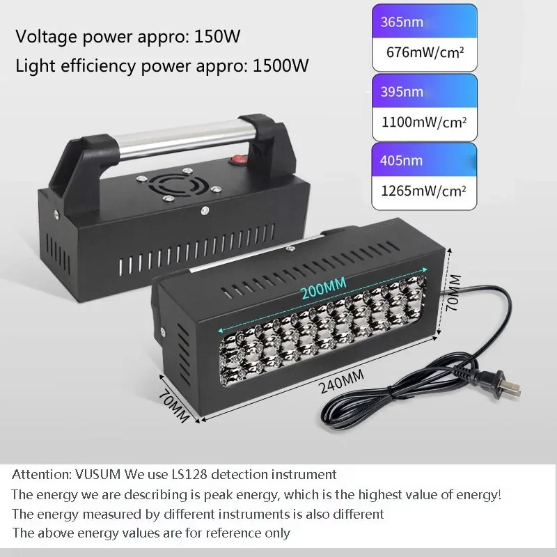 1500W 365nm 405nm UV Ultraviolet Curing lamp for With Shadowless Adhesive PCB/screen printing/Car Paint /Wall ink/Varnish Curing image 3