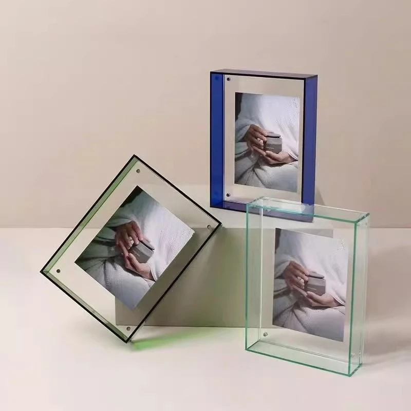 Colorful Acrylic Photo Frame Table Wall Hanging Ins Transparent Acrylic Picture Frame Poster Display Stand Home Ornaments Decor
