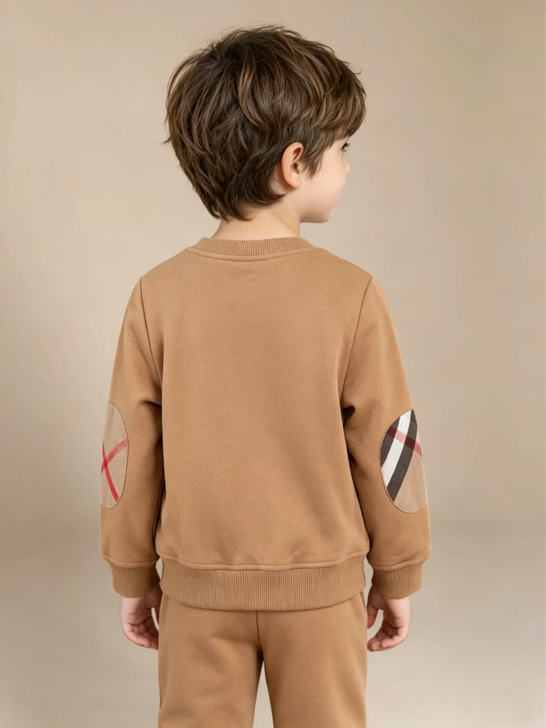 Spring Children's Cotton Sweatshirt Boy and Girl Casual Solid Plain Hoodies Tops 2-8 Years Kids Long Sleeve T-shirt Cltohes