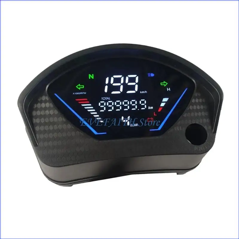 

124B Dashboard Instrument Panel Gauge Meter Clear Large Display Accurate Speed Distance Readings for CD70 RF11 JL70 Motorbike