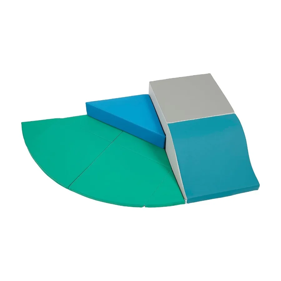 SoftZone Adventurer's Summit Slide, Corner Climber, Contemporary, 4-Piece