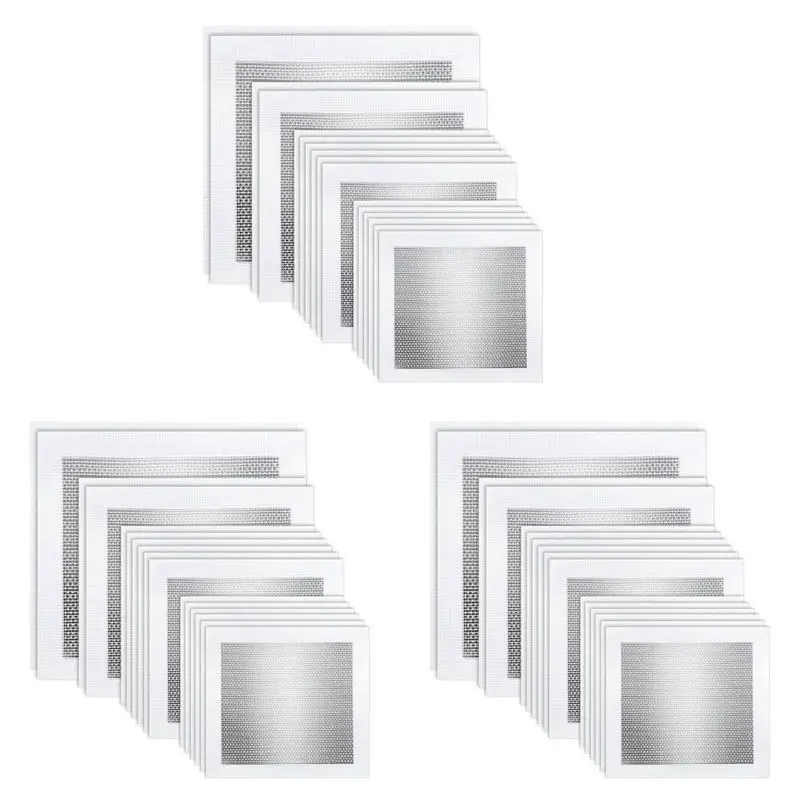 AS60-Drywall Repair Kit 48 Piece Drywall Patches Aluminum Drywall Patch Repair Kit Mesh Drywall Patch Kit (2/4/6/8 Inch)