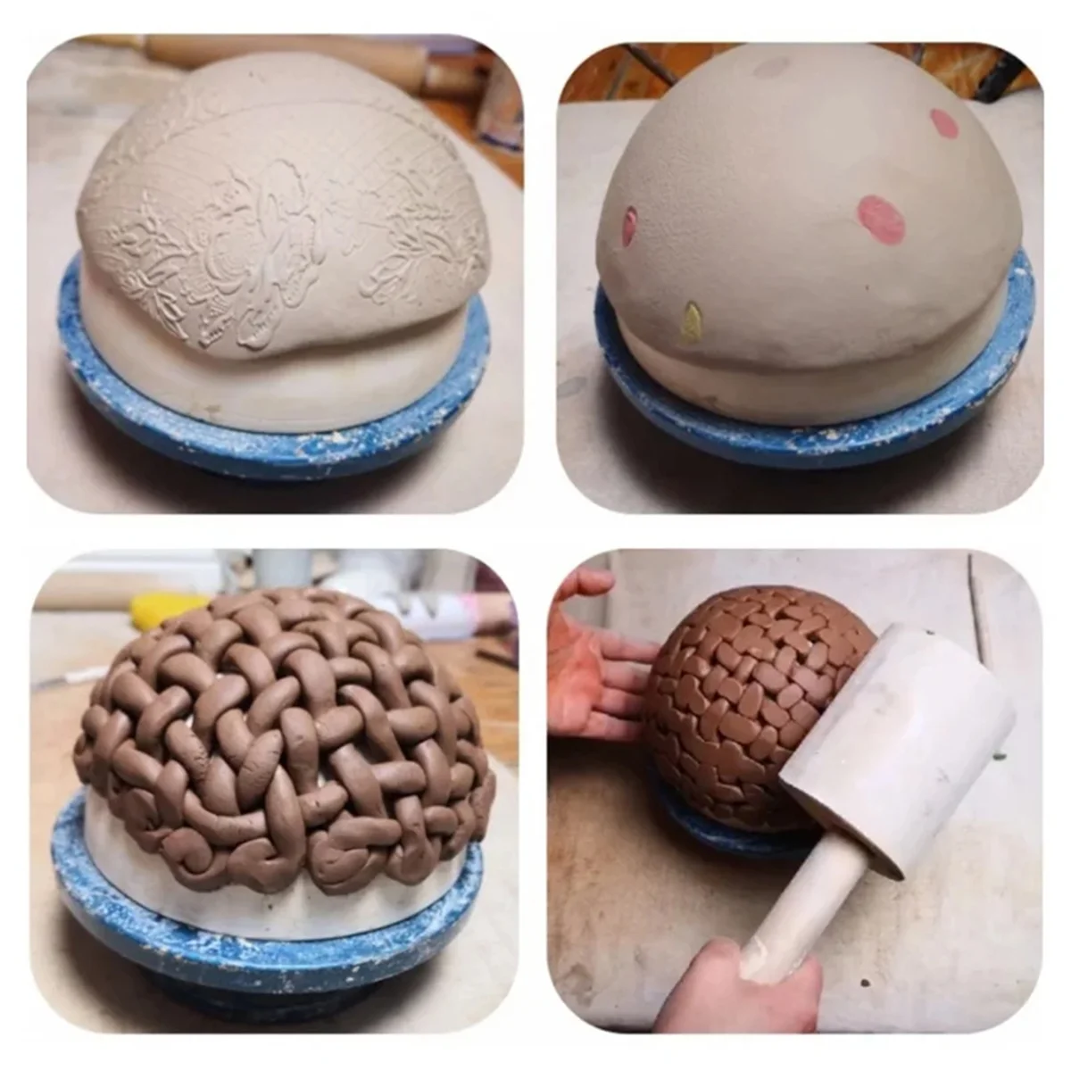 Pottery Tools Hemispherical/Semi-Circular Modeling Mold DIY Round Ceramic Bowl/Basket Pottery Teaching Modeling Tools