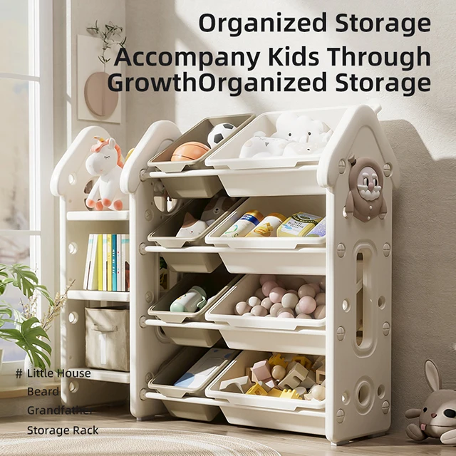 Toys Storage Baby Furniture, Plastic Movable Chest, Corner Cupboard Rack, Drawer Kids Cabinets, Storage Shelf for Home Use