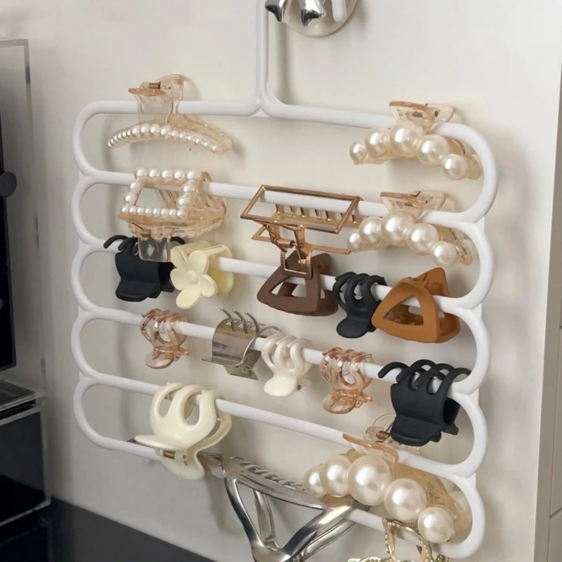 Hair Claw Storage Rack Organizer Large Capacity Headband Holder Wall Hanging Hairpin Hanger Space Multifunctional Storage Rack