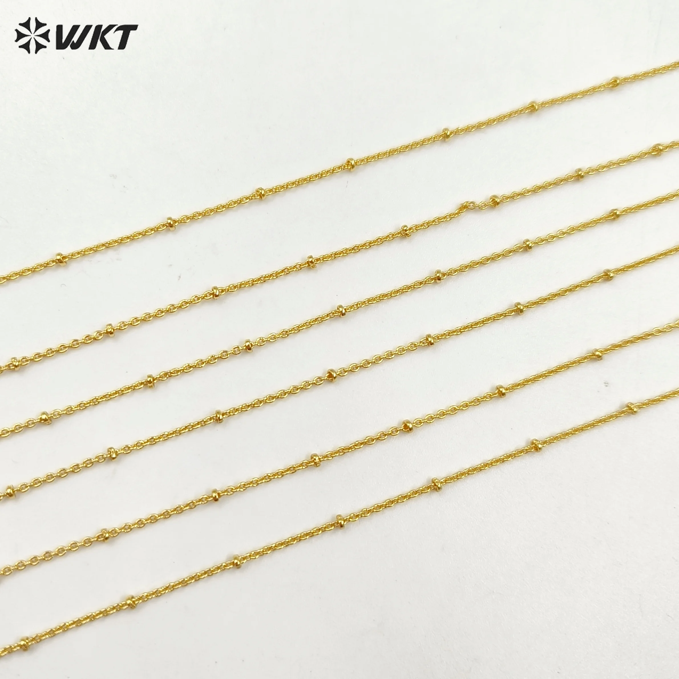 

WT-BFN026 WKT Fashion New Style Chain Necklace Men Women Gold Color Long Necklace For Jewelry Gift Collar Choker