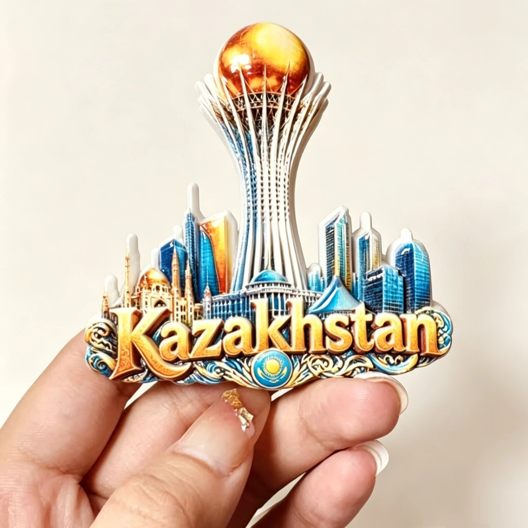 Asia  Kazakhstan  3D Fridge Magnets Tourism Souvenir Refrigerator Magnets Sticker