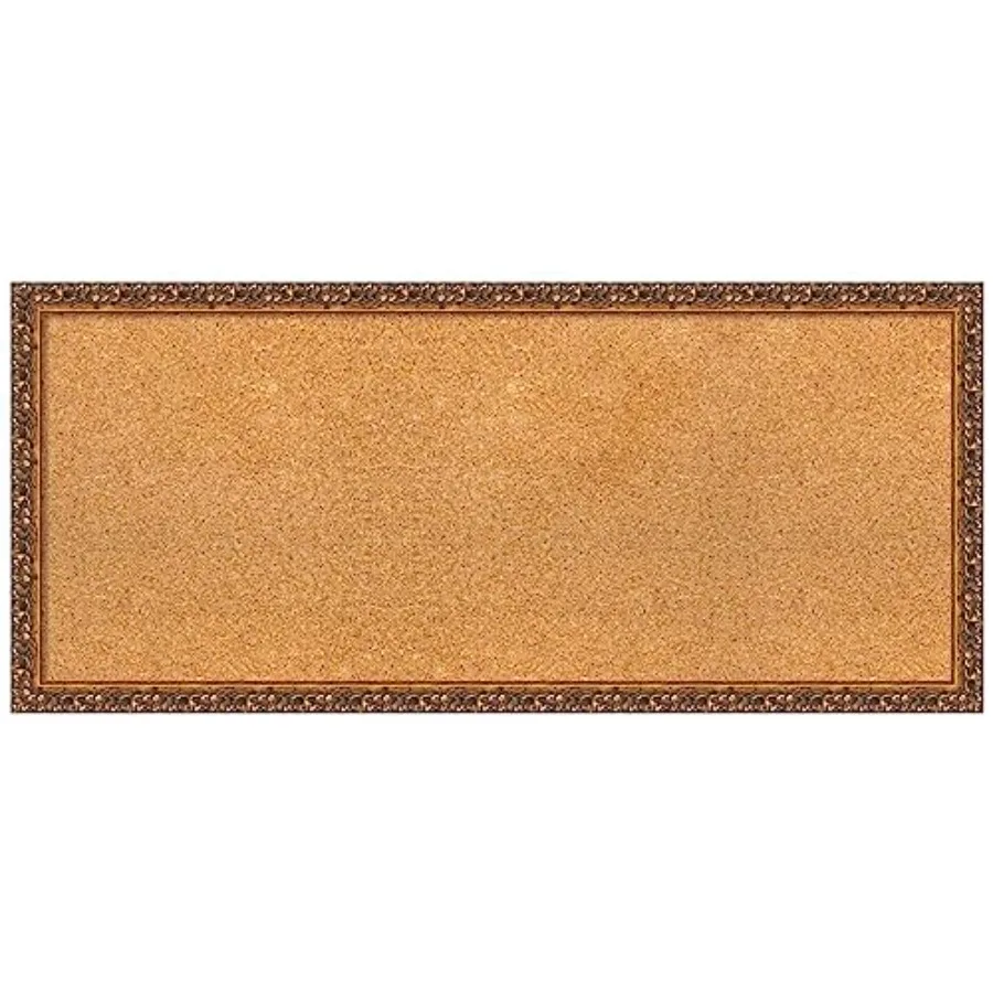 

Натуральная пробковая доска для стен 16x36, доска для заметок с бронзовой рамкой, средняя пробковая доска для офиса и дома, традиционный декор для организации пространства