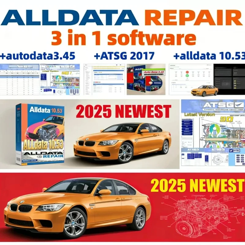 2025 hot Newest Automotive Auto Repair Software version Autodata 3.45 and atsg 2017 and ALLDATA 10.53