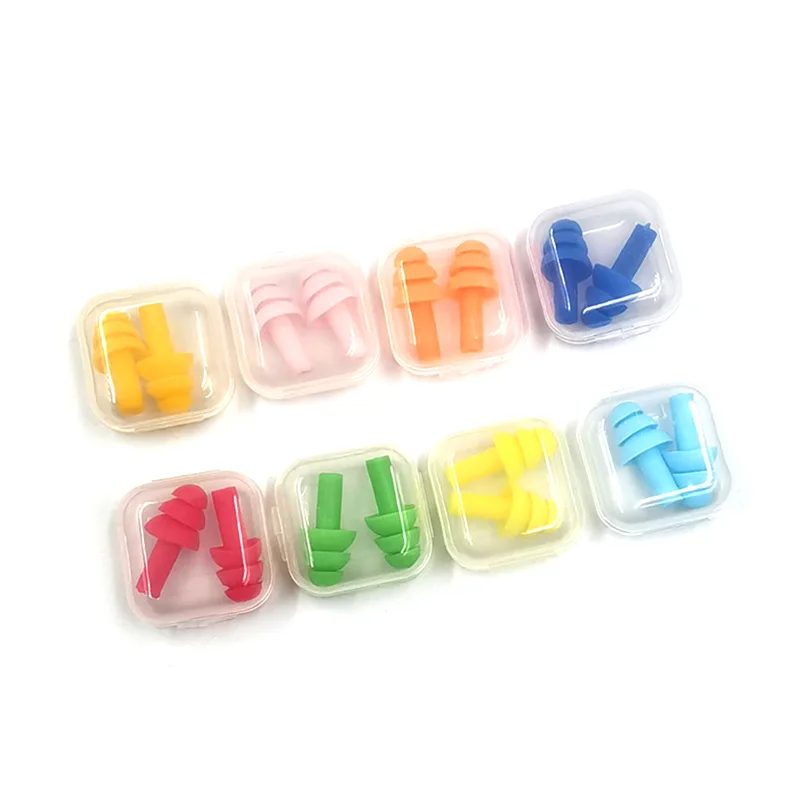 2 Pair Christmas Tree Silicone Ear Plugs Reusable Soft Noise Reduction Waterproof Earplugs For Swimming Sleeping Studying Adults For Sound Blocking Water Protection Ear Care