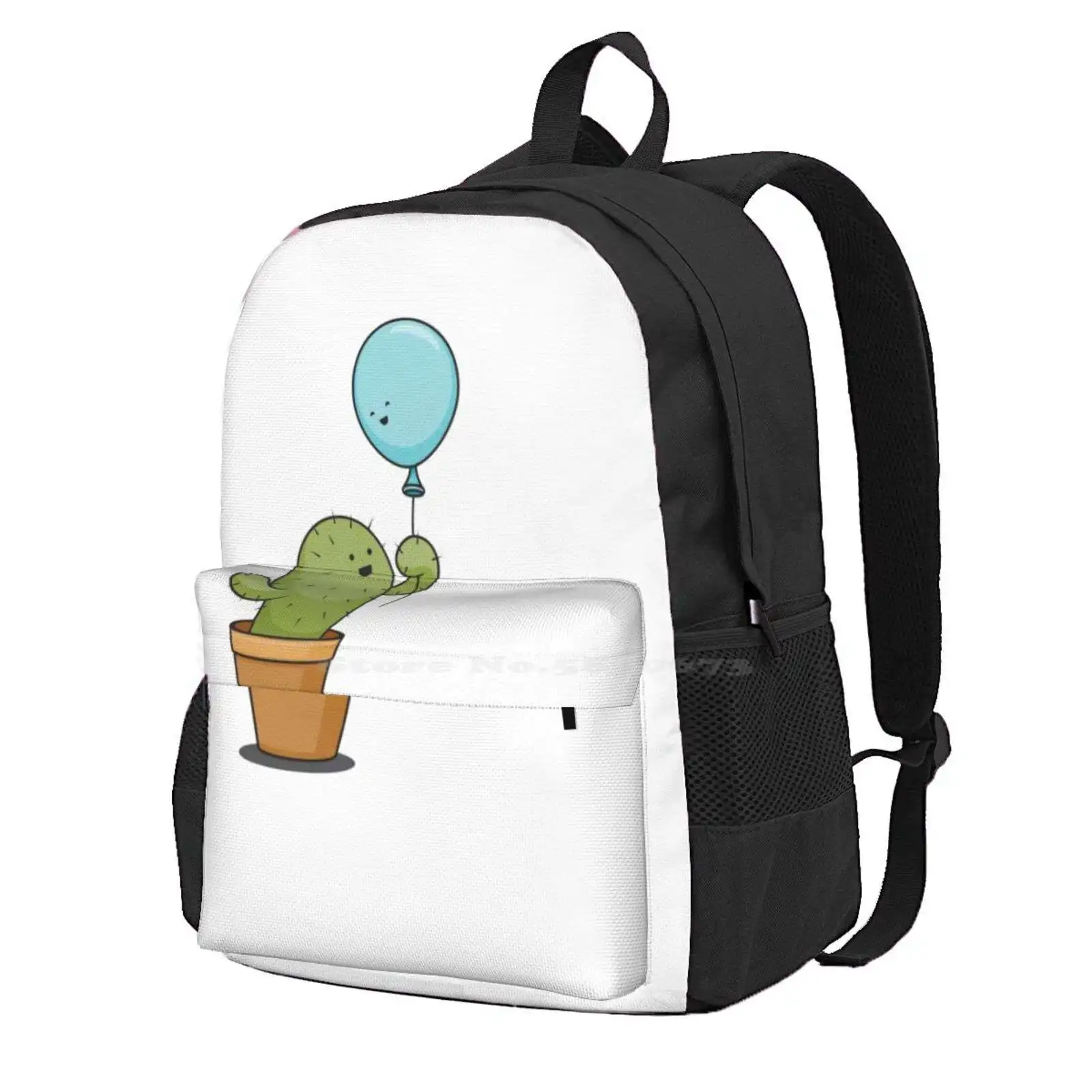 Love Knows No Bounds Hot Sale Schoolbag Backpack Fashion Bags Cactus Balloon True Love Cartoon Cute Vector