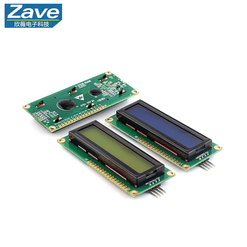 LCD1602 Character Display Module 1602A V2.0 (Blue Screen, Yellow-Green Screen, Gray Screen), 5V, 3.3V