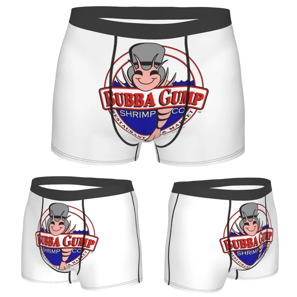 

Трусы-боксеры, шорты Bubba Gump, трусы с лесными креветками и морепродуктами, мужское дышащее нижнее белье для мужчин, подарок бойфренду
