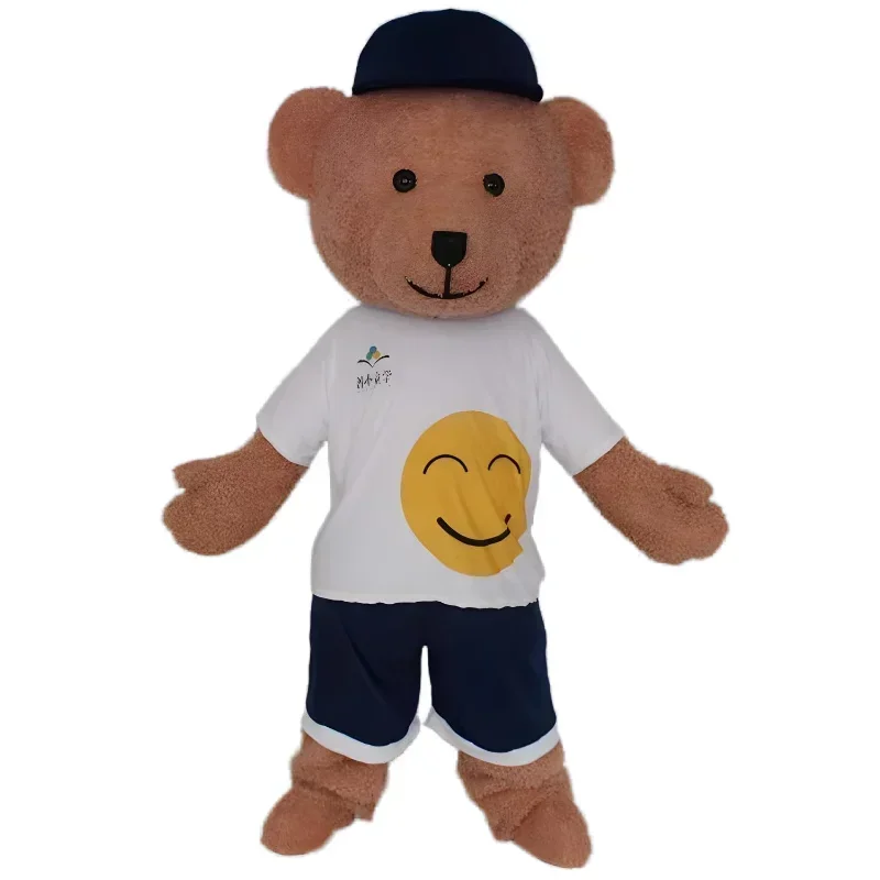 happy face cute teddy bear mascot costume funny teddy bear mascottes costume adult