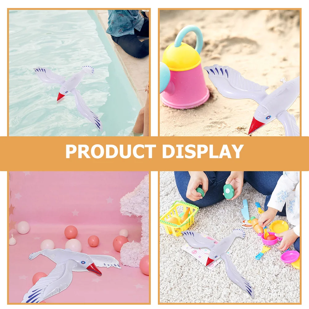 

2Pcs Inflatable Bird Seagull for Pool Beach Party Fun Waterproof PVC Floating Decorative Figure for Summer Vacation Wedding