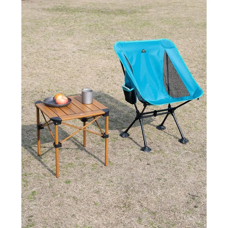 Alluminio stabile leggero. Tavolo quadrato pieghevole Roll Up Top con borsa per il trasporto per campeggio Picnic Backyards BBQ