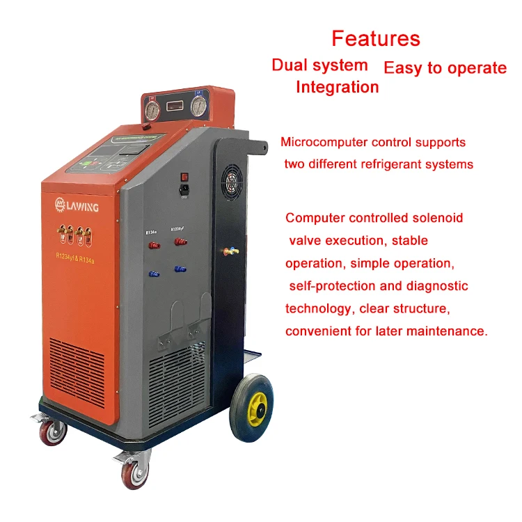Super Good Quality Factory Car Air Condition Dual System Fully Automatic AC Flush Recovery and Recharge Machine R1234yf R134a