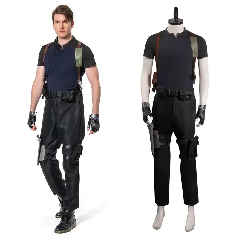 

Biohazard Resident 4 Remake Leon S Kennedy Cosplay Fantasia Costume Jacket Pants Man Outfits Halloween Party Disguise Clothes