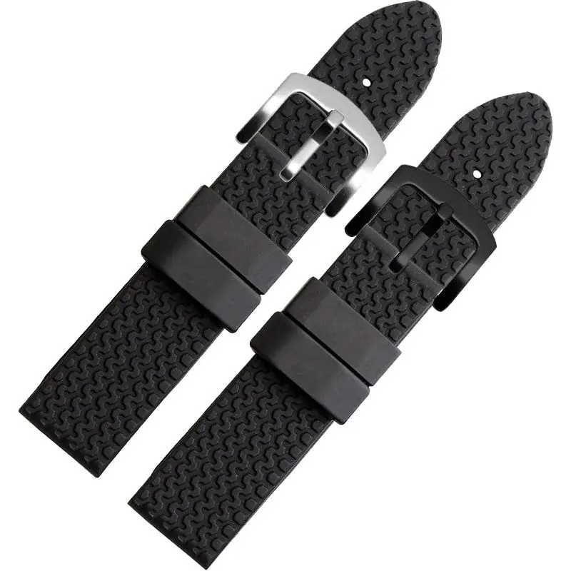 For Chopard Waterproof Soft Rubber 21MM 23mm Watch Band Classic Racing 168511 Men's Durable Silicone Tire Pattern Accessories