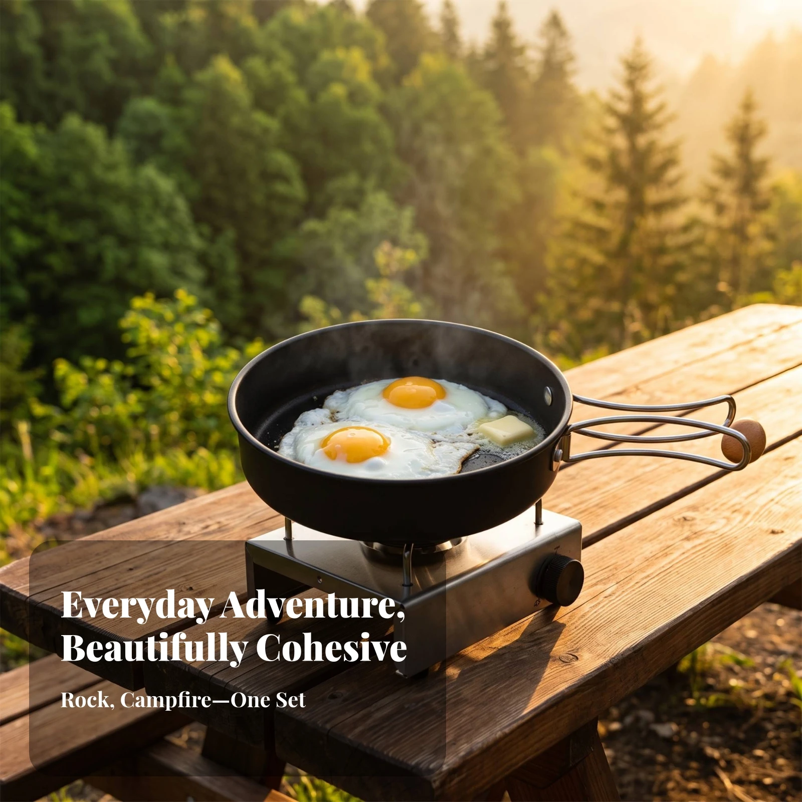 Camping Cooking Mess Kit - 4 Pieces Stainless Steel Camp Cooking
