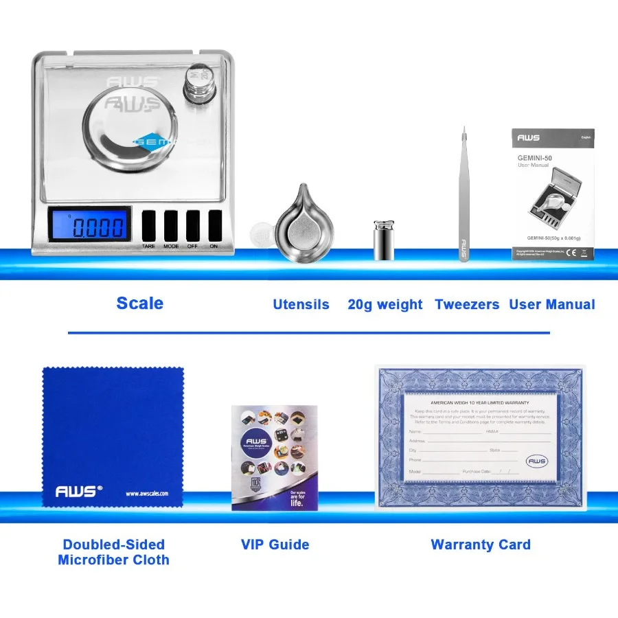 Báscula de miligramos de precisión GEMINI50BLK