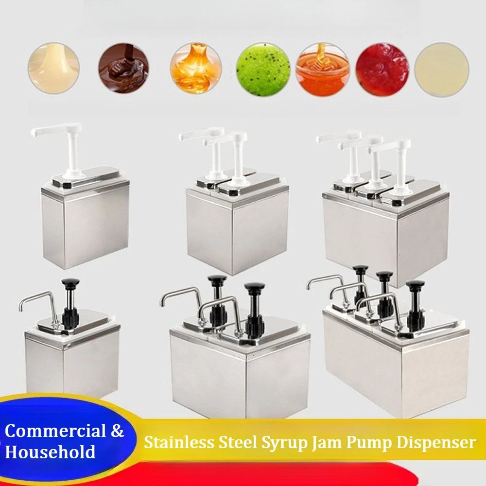 2l-integrated-stainless-steel-syrup-sauce-pump-bottle-press-type-juice-jam-dispenser-kitchen-liquid-seasoning-press-pot