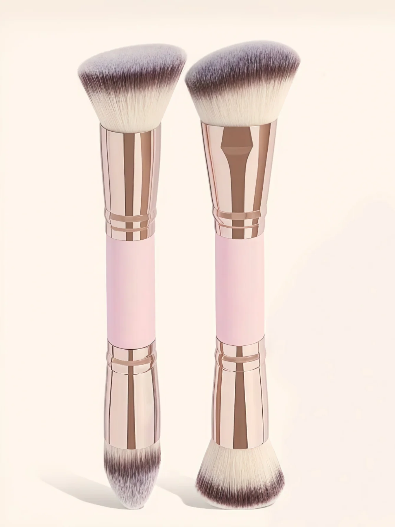 Brosse de fond de teint à Double tête 2 pinceaux de fond de teint brosse multifonctionnelle à Double tête multifonctionnelle à Double tête