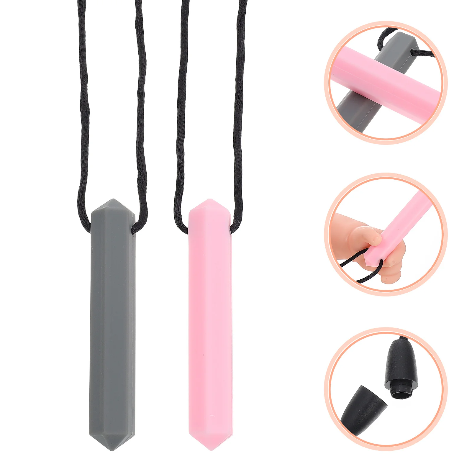 2 قطعة عضاضة الطفل سيليكون مضغ المعلقات دائم قضبان المولي أداة العض للرضع عضاضة الطفل #4